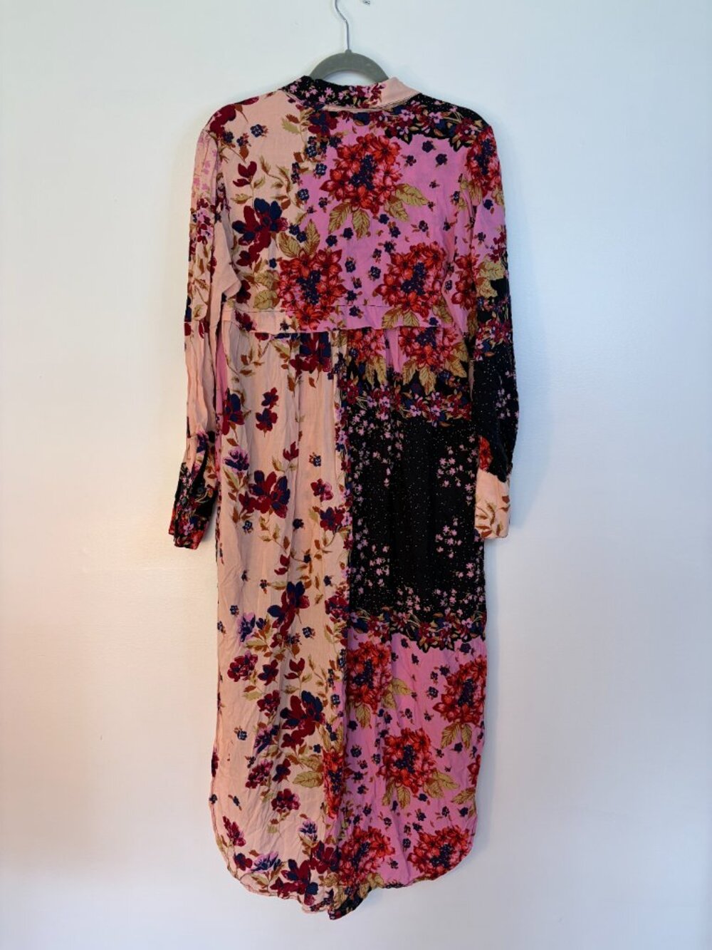 Free People Jackie Print Maxi Floral Pattern Long Sleeve Dress Shirt - Picture 7 of 9